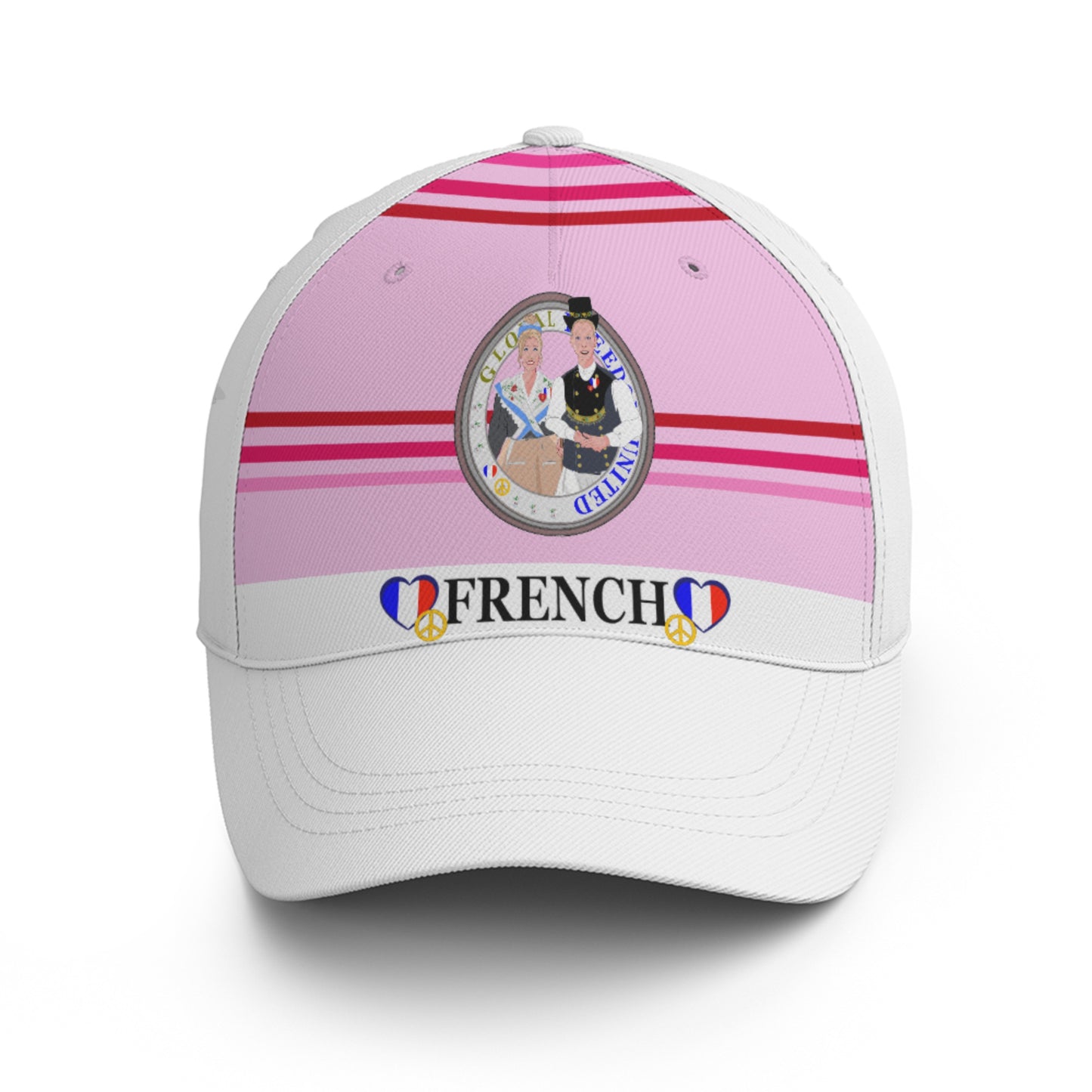 Basketball Cap GLOBAL FREEDOM UNITED© Couple French Pink1