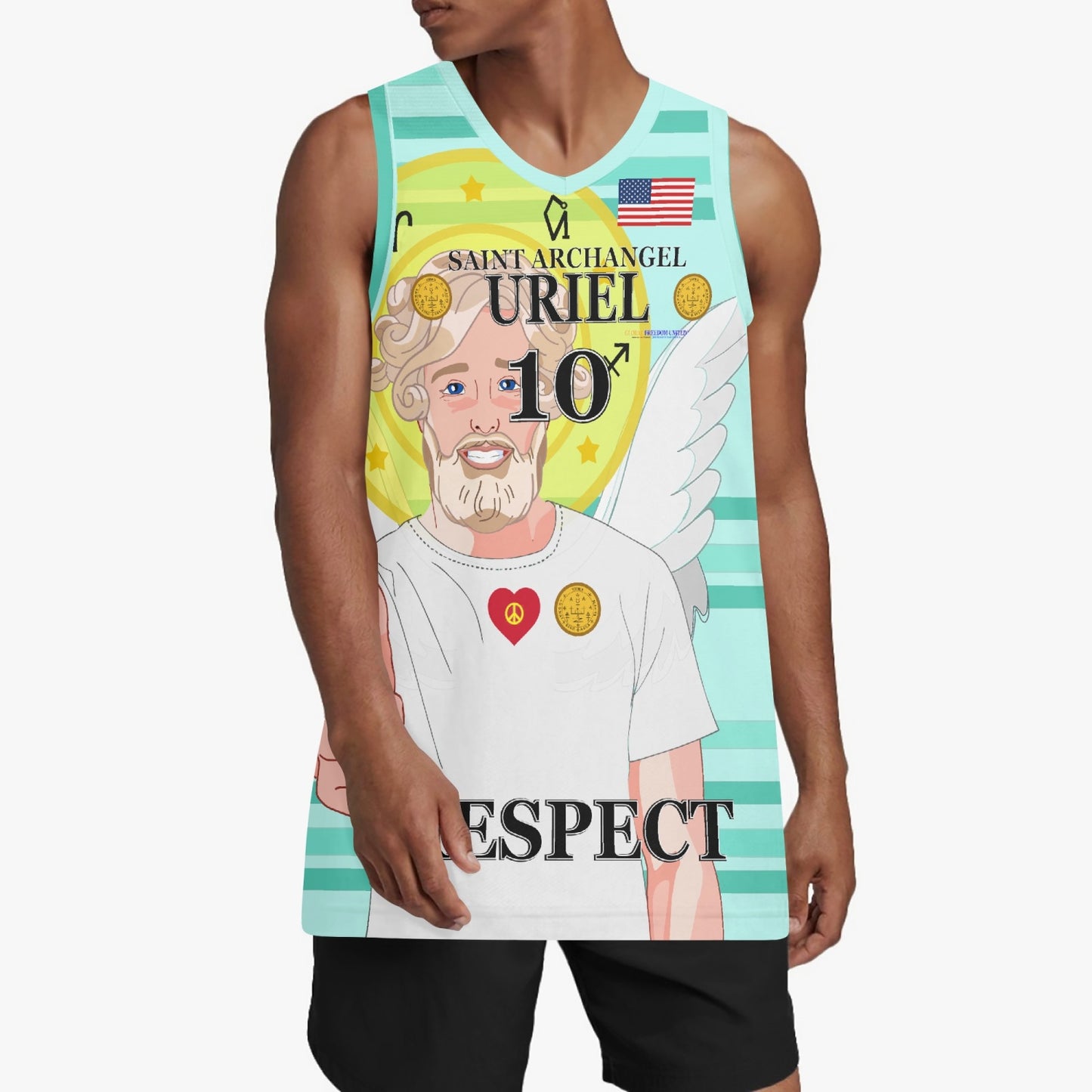 Basketball Jersey GLOBAL FREEDOM UNITED ARCHANGEL URIEL USA 10