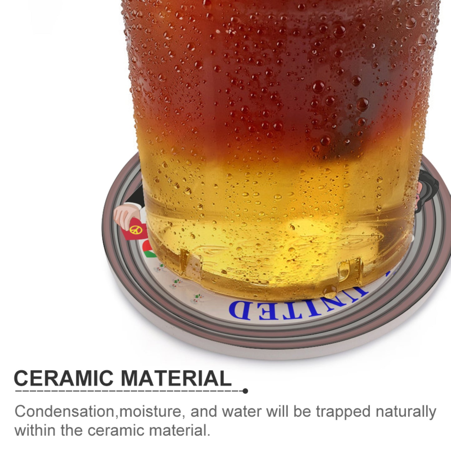 Ceramic Coasters Global Freedom United© Couple Palestina