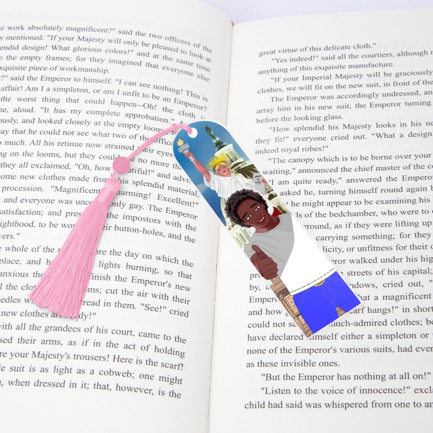 Acrylic Bookmark - Semicircle  GLOBAL FREEDOM UNITED© USA BOY V1