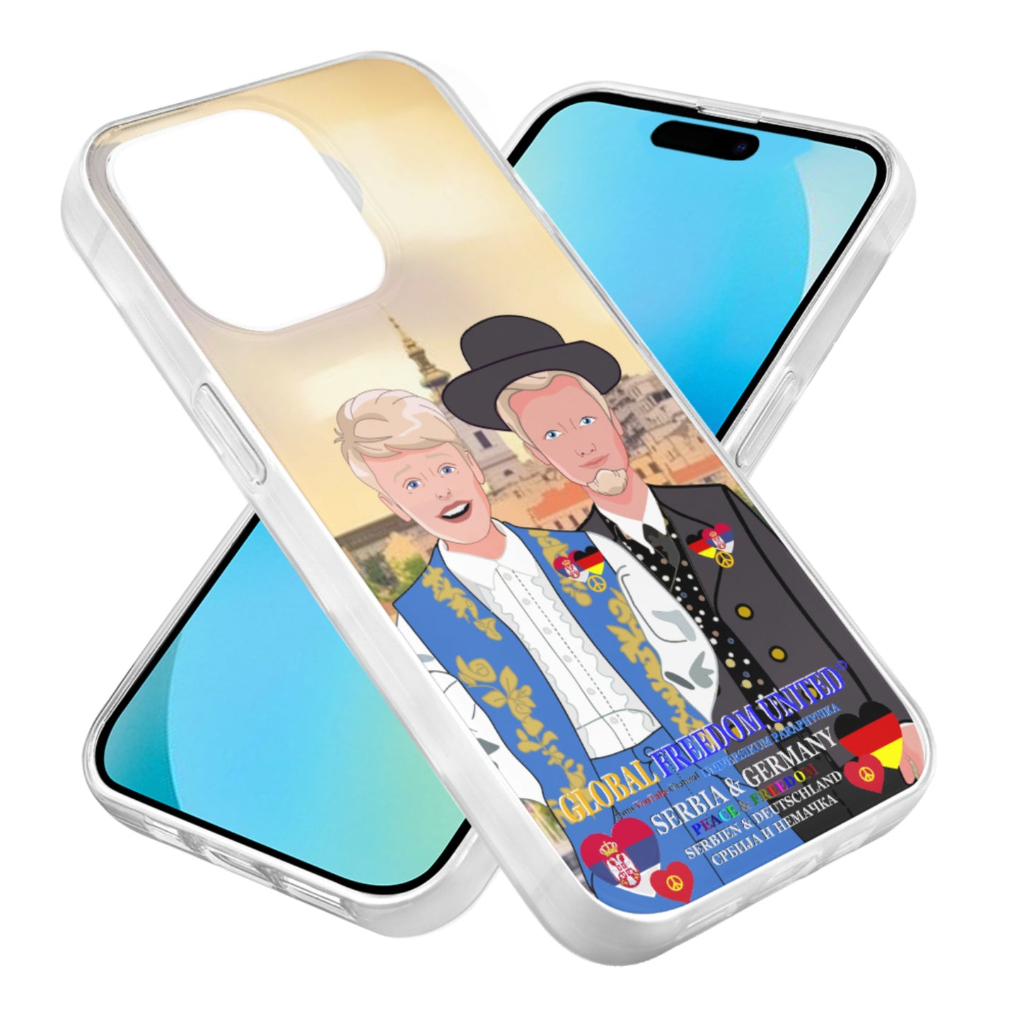 Phone Case GLOBAL FREEDOM UNITED©  Men Serbia & Germany V2