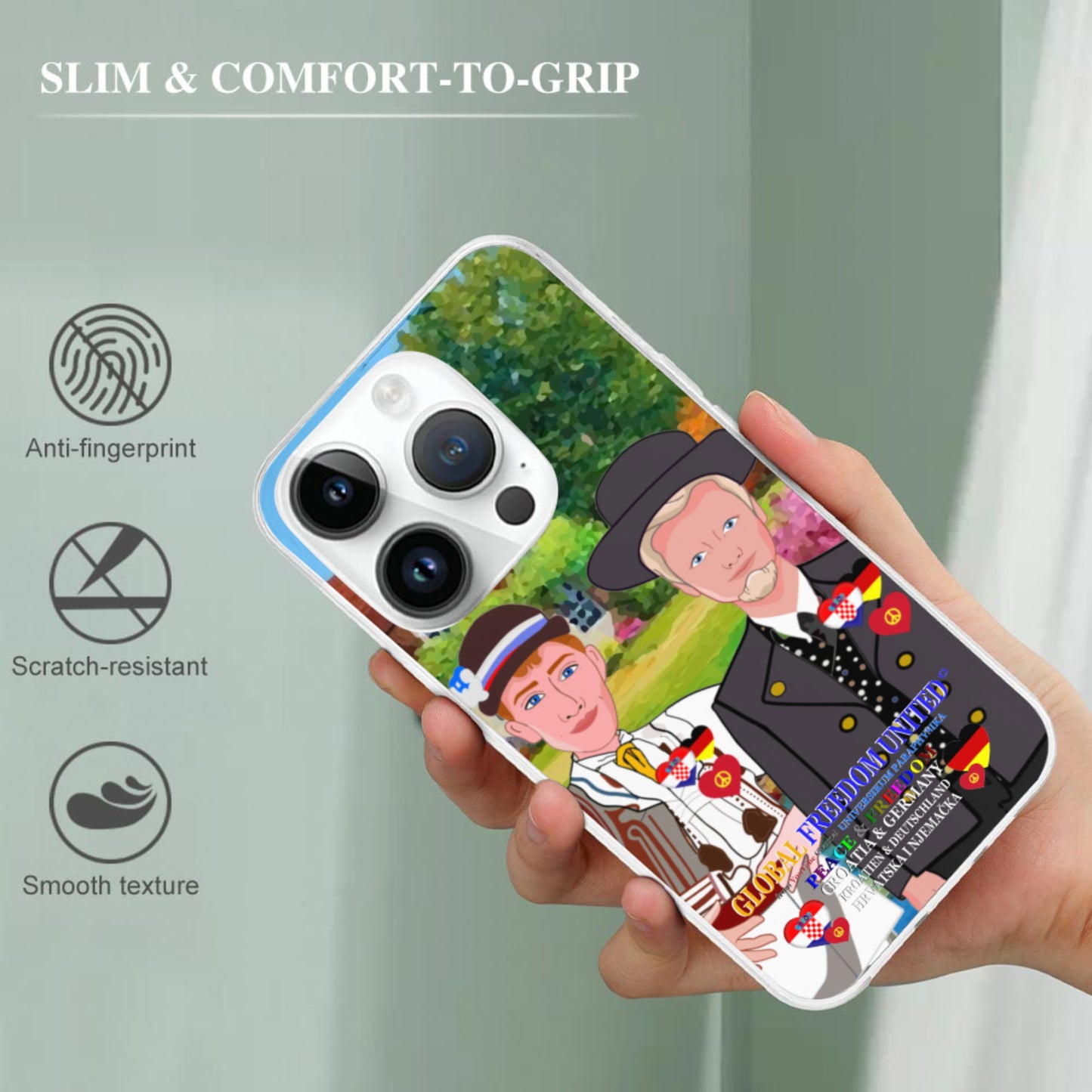 Mobile Phone Case GLOBAL FREEDOM UNITED© Men Croatia & Serbia
