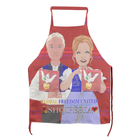 Apron GLOBAL FREEDOM UNITED© Couple Edition Albania Red