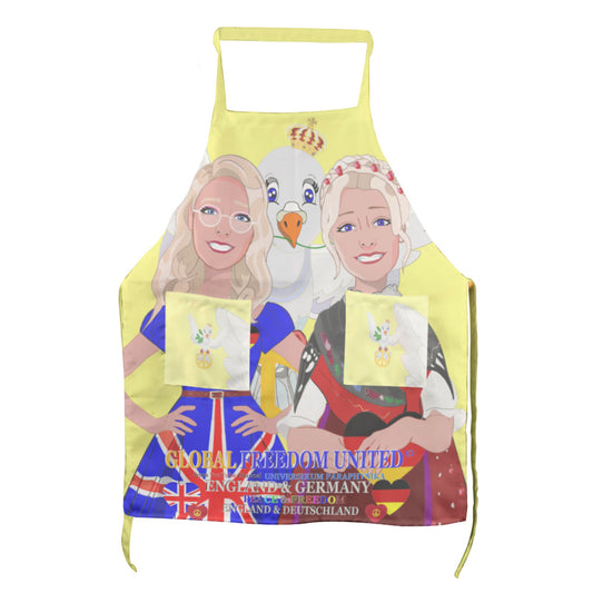 Apron GLOBAL FREEDOM UNITED© Women England & Germany Yellow