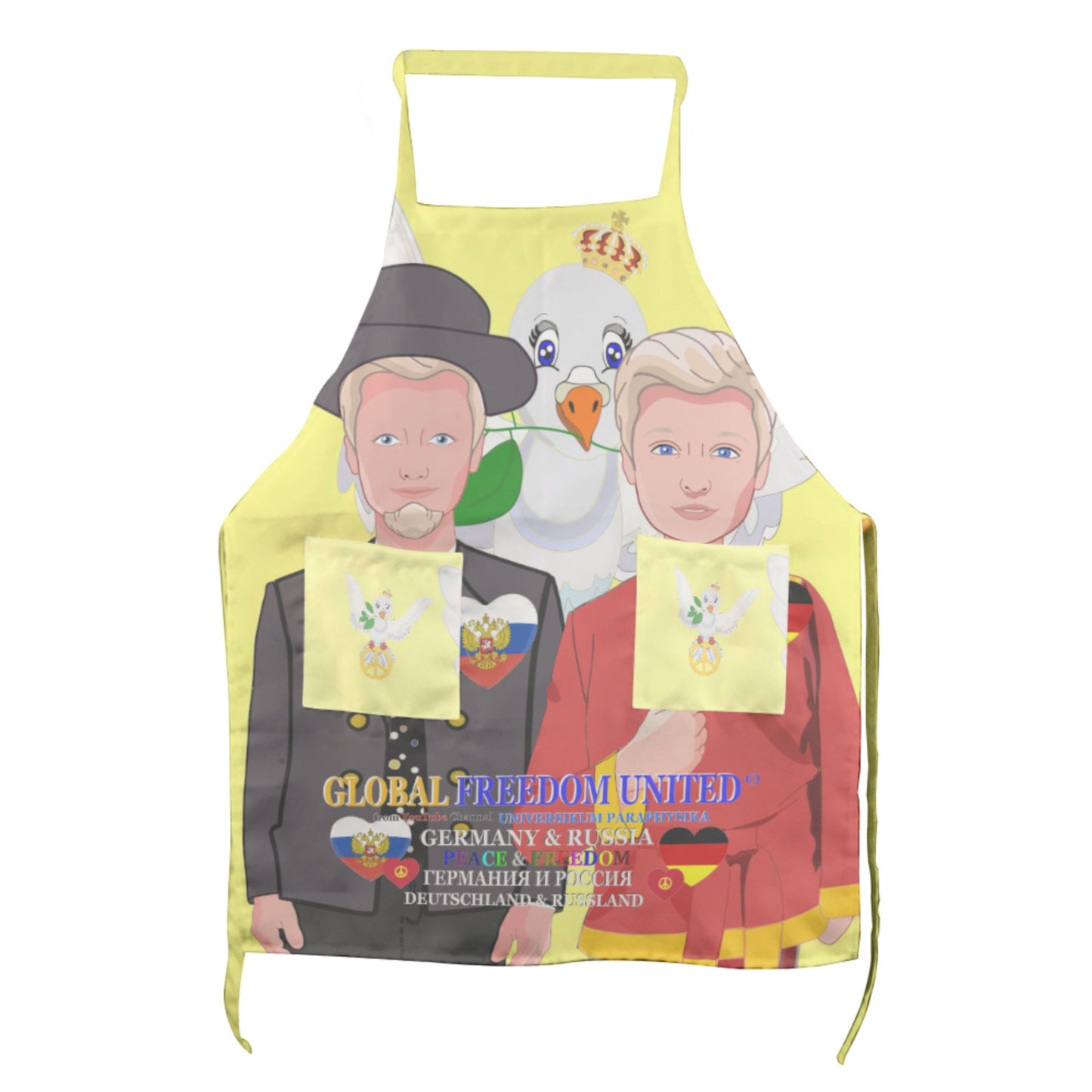 Apron GLOBAL FREEDOM UNITED© Men Russia & Germany Yellow