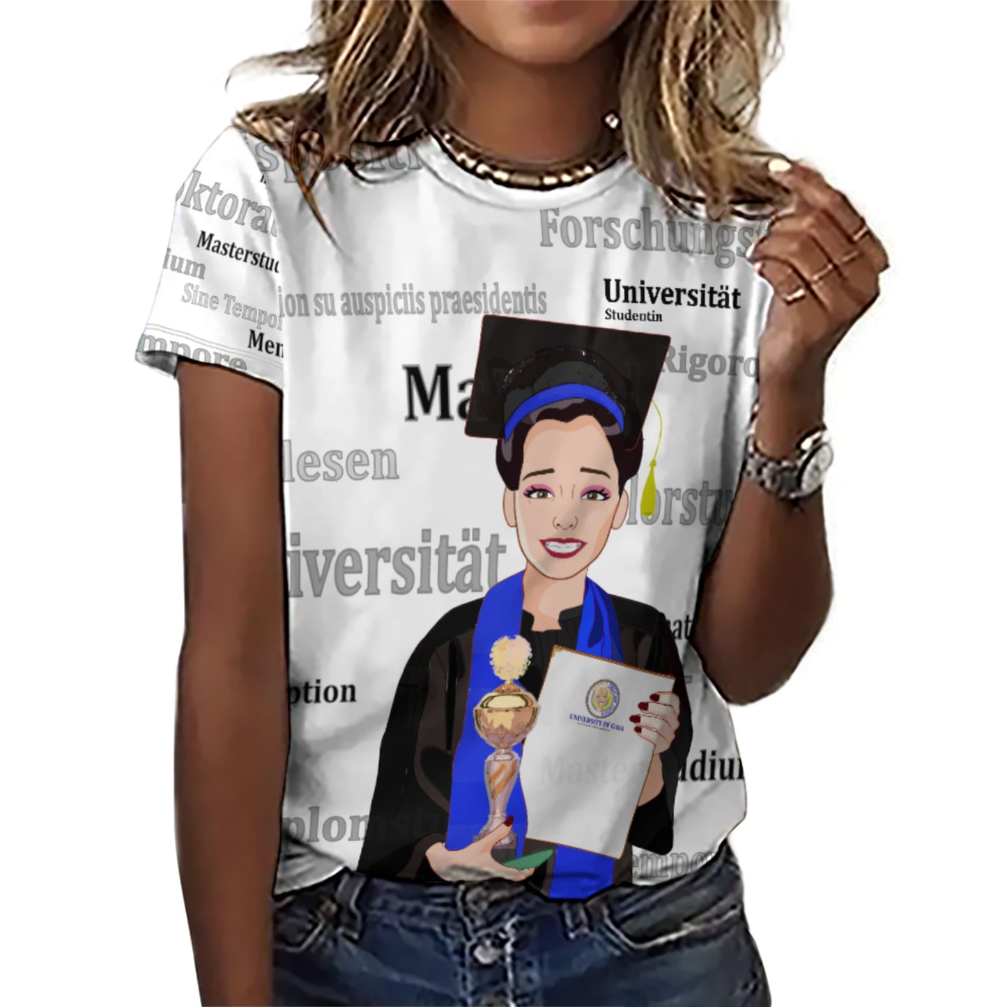 Women´s T-shirt Global Freedom United Asia Student Girl Cooper Place