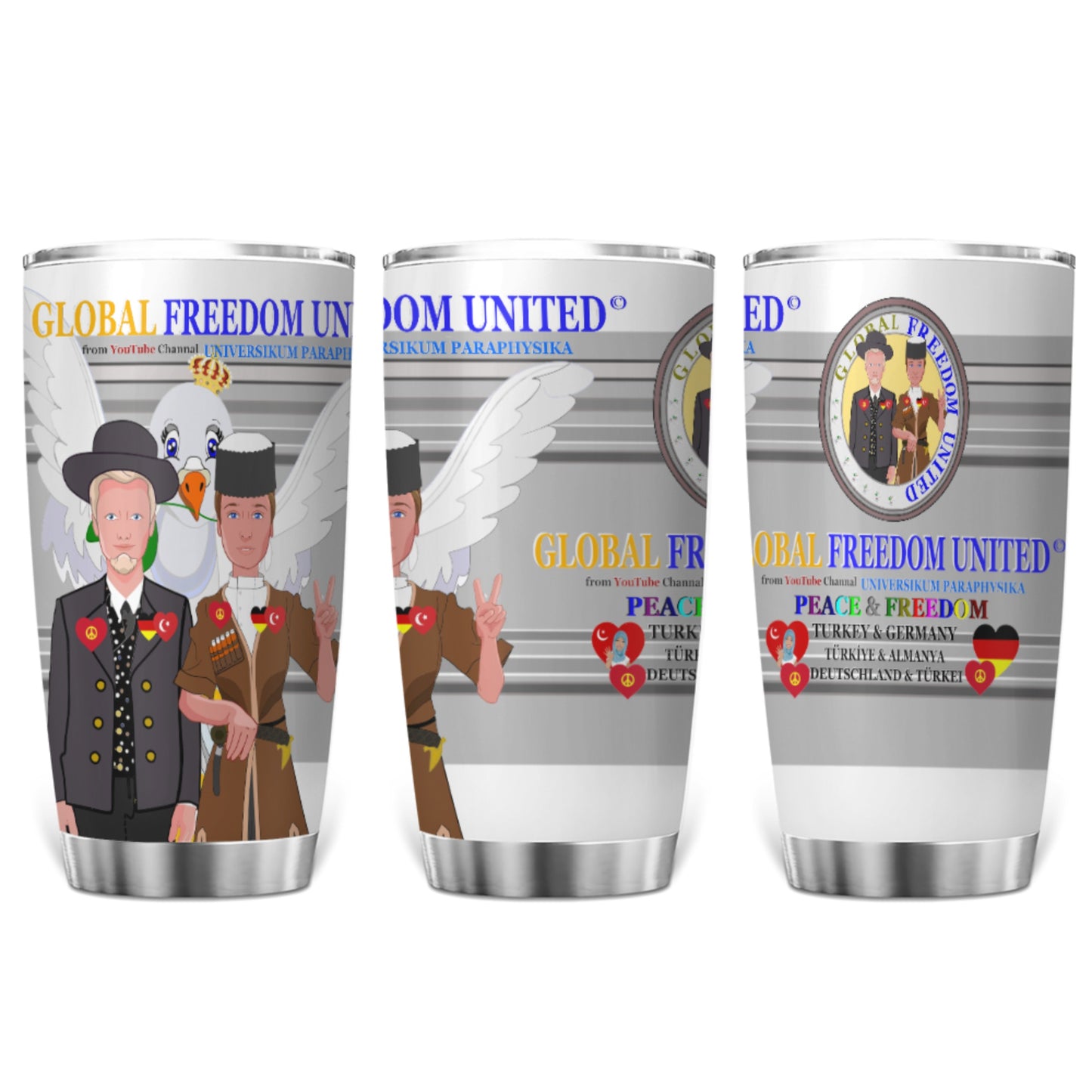 Tumbler Global Freedom United Men Turkey & Germany Grey