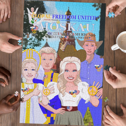 Paper Puzzle Global Freedom United USA & Russia