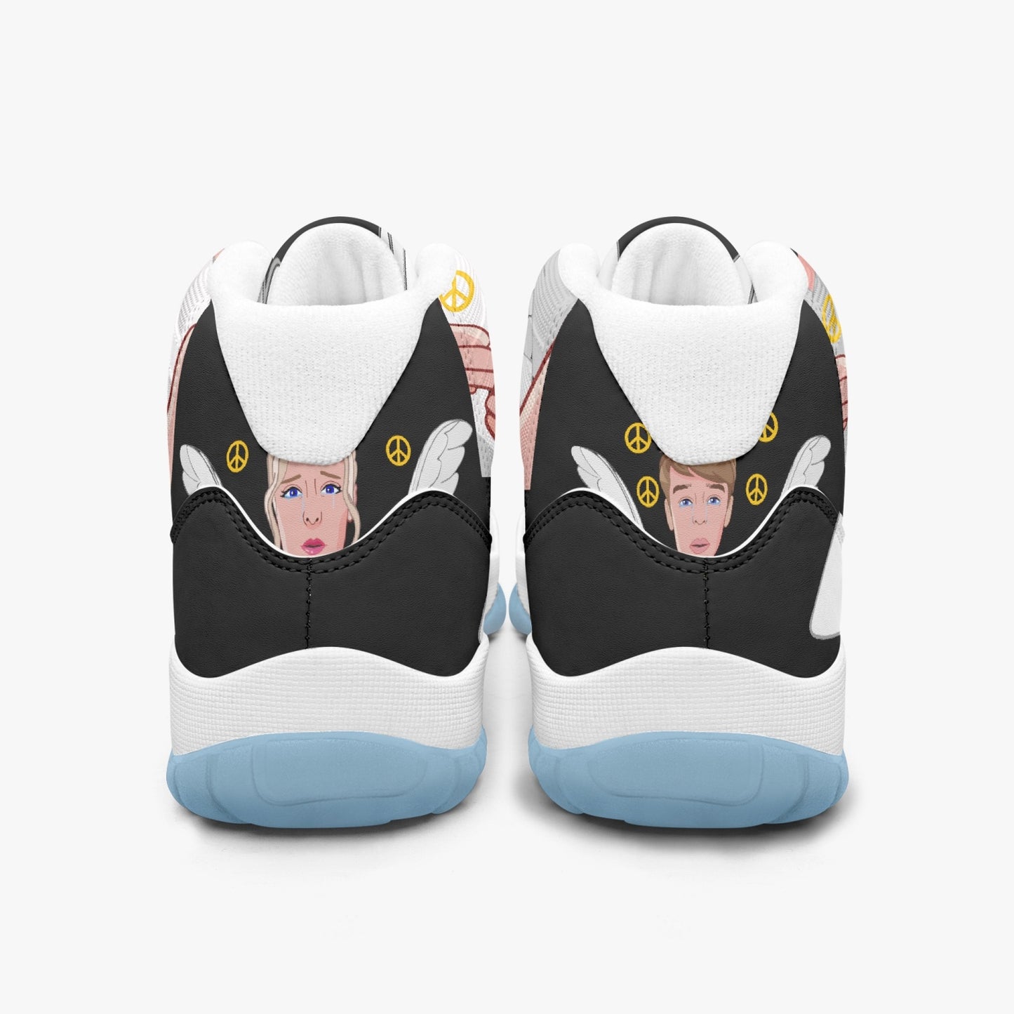 AJ11 Basketball Sneakers -Blue Sole GLOBAL FREEDOM UNITED© ANGEL OF PEACE