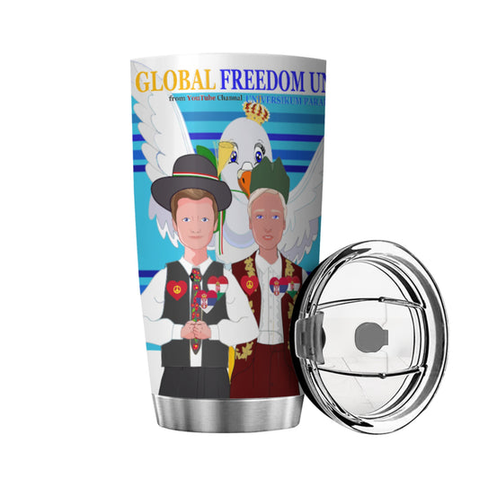 Tumbler GLOBAL FREEDOM UNITED© Men Hungary & Serbia Blue