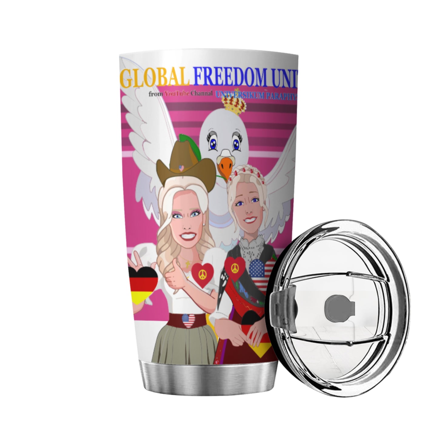 Tumbler Global Freedom United Women Usa & Germany Pink 1