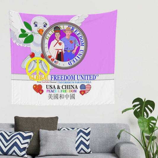 Tapestry Global Freedom United Men Usa & China Old Peace Lilac