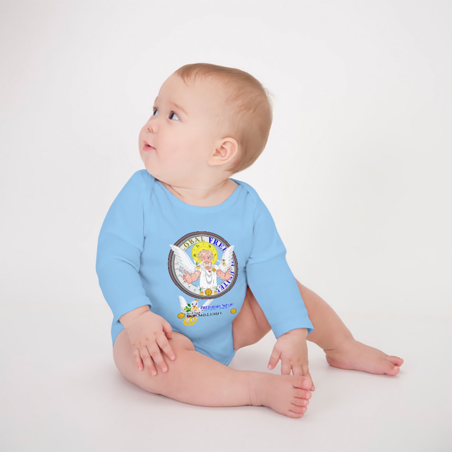 Baby Long-sleeve Bodysuit Global Freedom United Boys Archangel Uriel 1