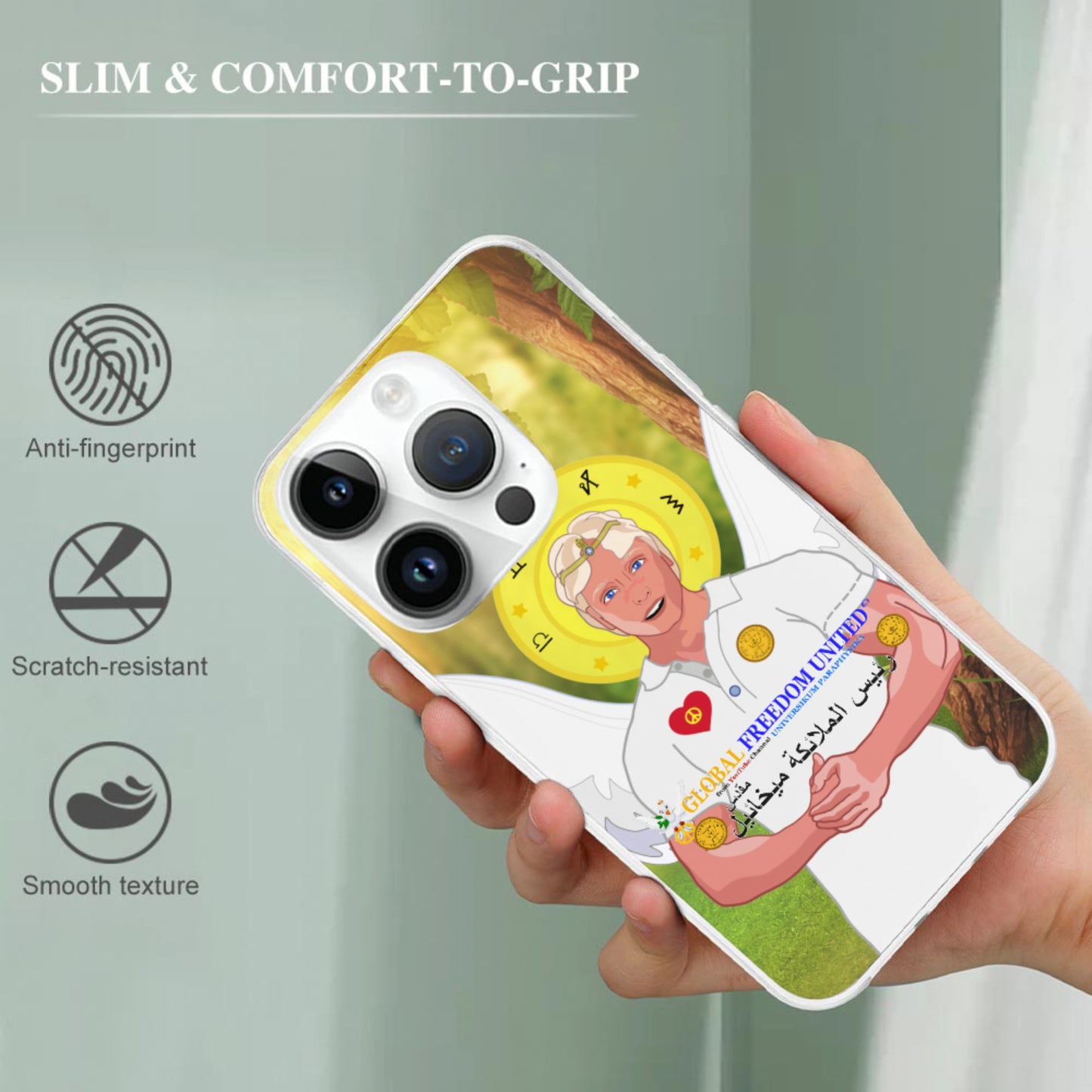 Phone Case GLOBAL FREEDOM UNITED© Archangel Michael Arabic V2