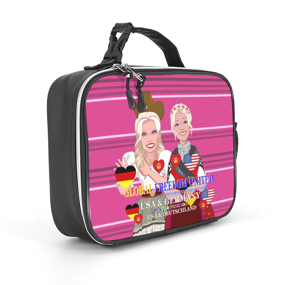 Leather Meal Bag GLOBAL FREEDOM UNITED© Women USA & Germany Pink