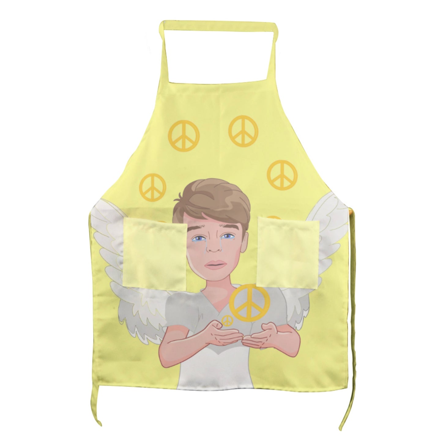 Apron GLOBAL FREEDOM UNITED© Boy Peace Of Angels Yellow