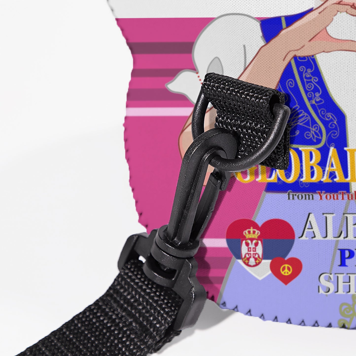 Meal Bag With Strap GLOBAL FREEDOM UNITED© Women Albania & Serbia Pink 2