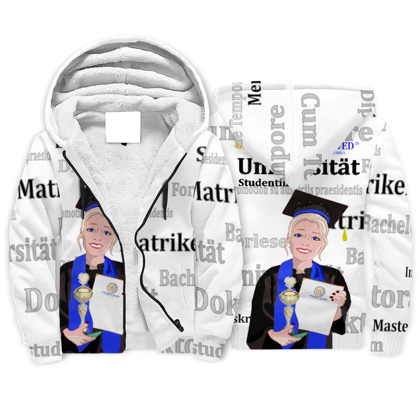 Plush Hoodie Global Freedom United Student Girl Golden Place Blond Hair 2