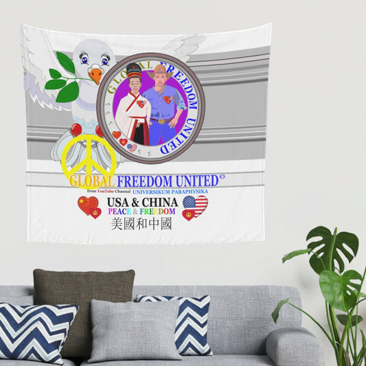 Tapestry Global Freedom United Men Usa & China Old Peace Grey