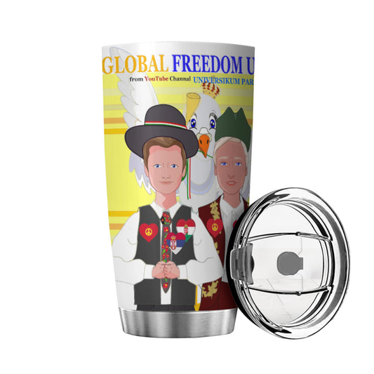 Tumbler GLOBAL FREEDOM UNITED© Men Hungary & Serbia Yellow