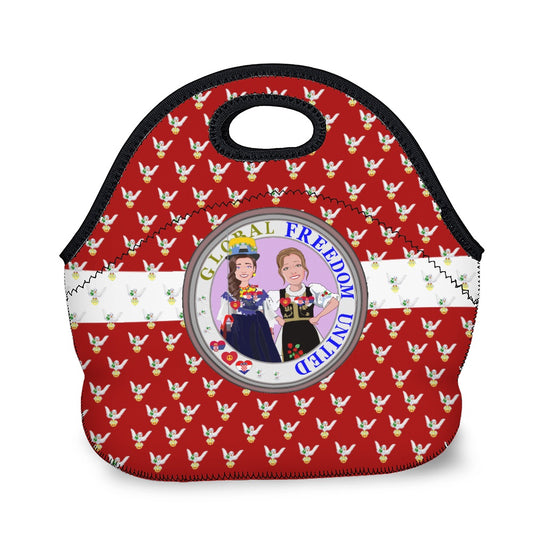 Meal Back GLOBAL FREEDOM UNITED© Women Croatia & Serbia Dove Of Peace Red