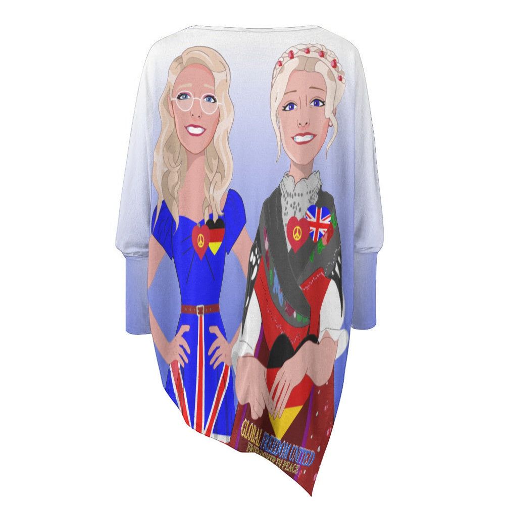 Pullover Long Sleeve T-shirt Global Freedom England & Germany Old Peace