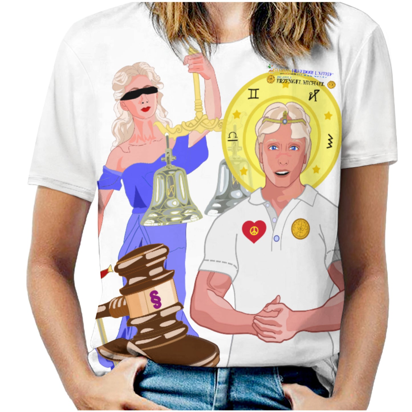 Women´s T-shirt Global Freedom United Archangel Michael German Justicia