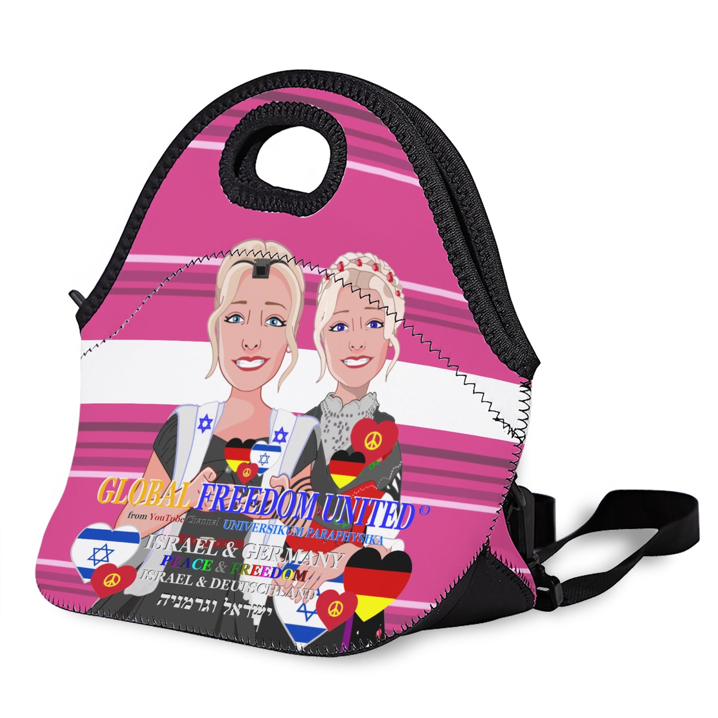 Meal Bag GLOBAL FREEDOM UNITED© Women Israel & Germany Pink