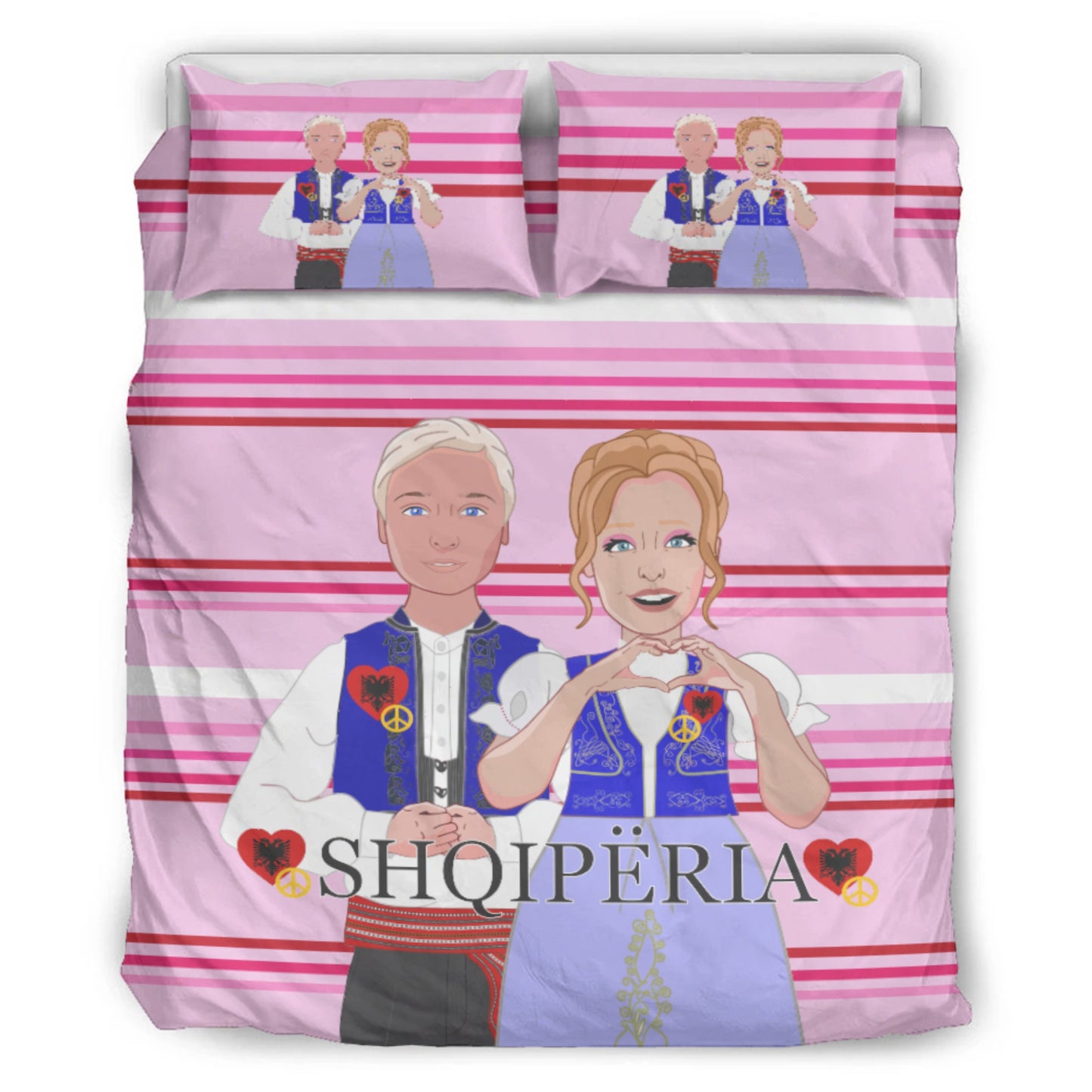 Bed Line GLOBAL FREEDOM UNITED© Couple Edition Albania Pink2