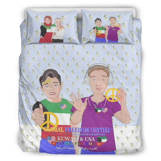 Bed Line GLOBAL FREEDOM UNITED© Men Kuwait & USA   Light Blue