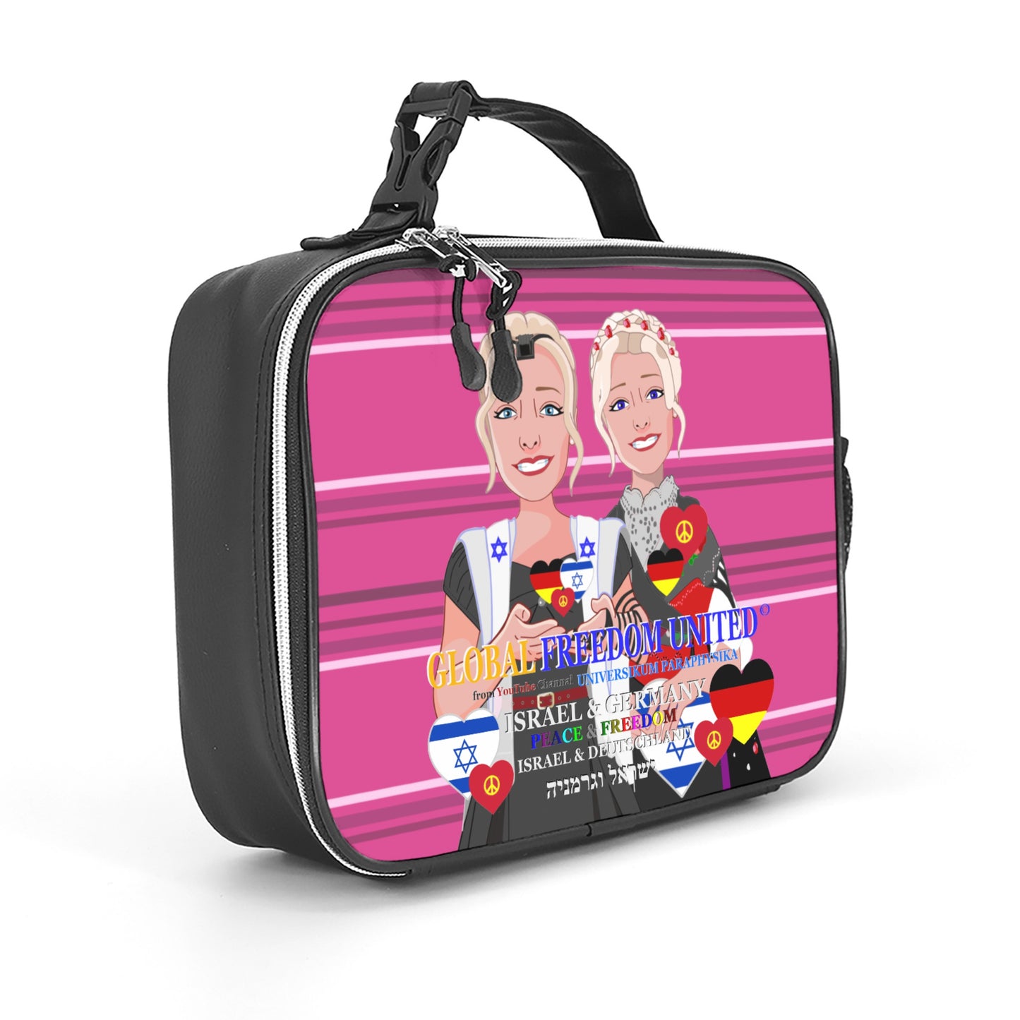 Leathe Meal Back GLOBAL FREEDOM UNITED© Women Israel & Germany Pink