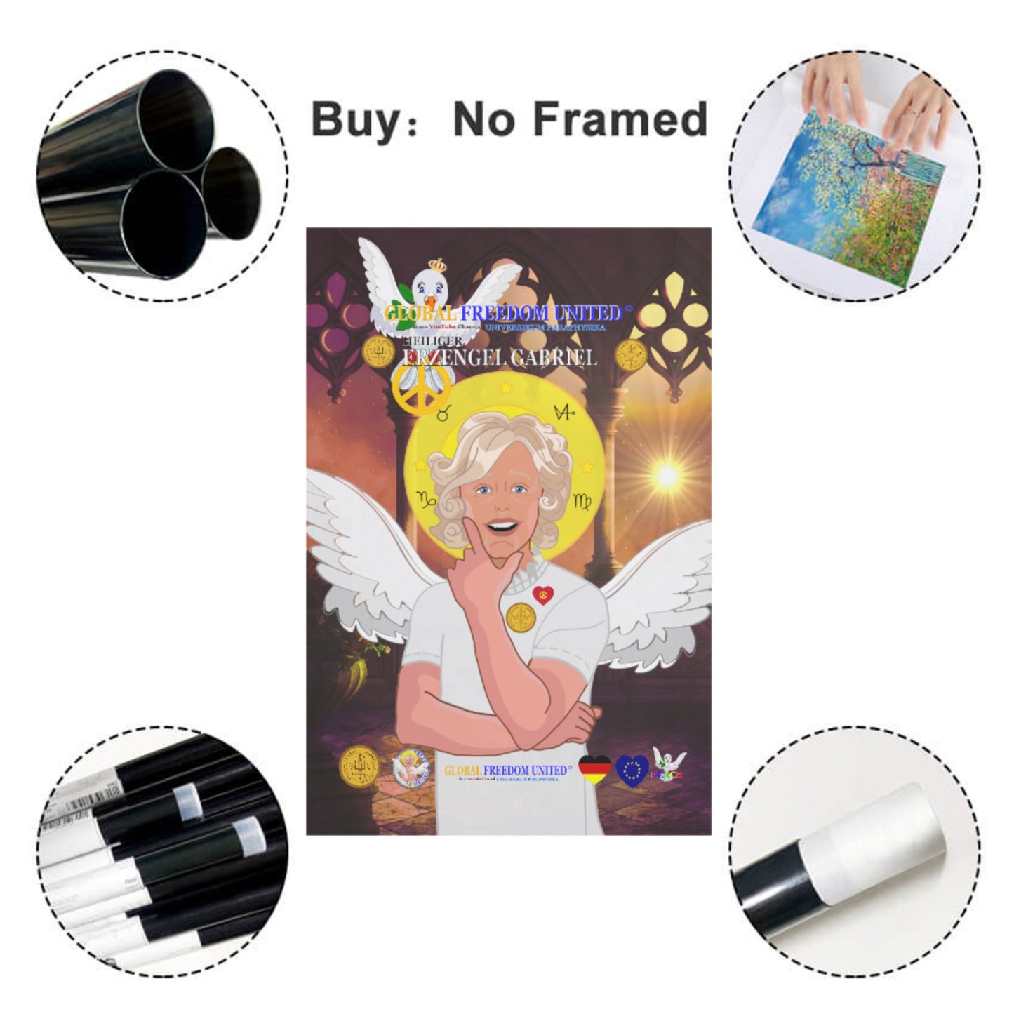 Plakat Global Freedom United Archangel Gabriel German