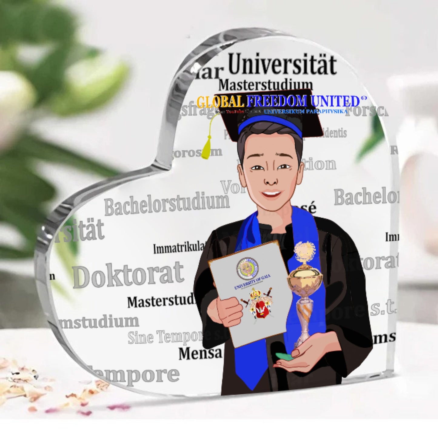 Acryl Heart Global Freedom United Asia Student Cooper Place