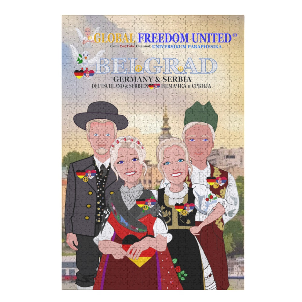 Paper Puzzle  GLOBAL FREEDOM UNITED© Women Serbia & Germany Belgrad