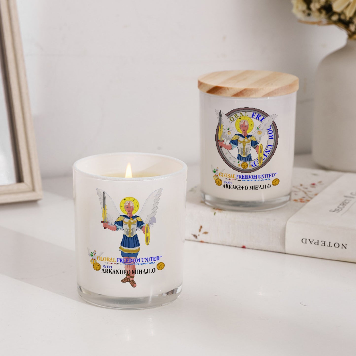 Scented Soy Candle Global Freedom United  Archangel Michael Croatia V1