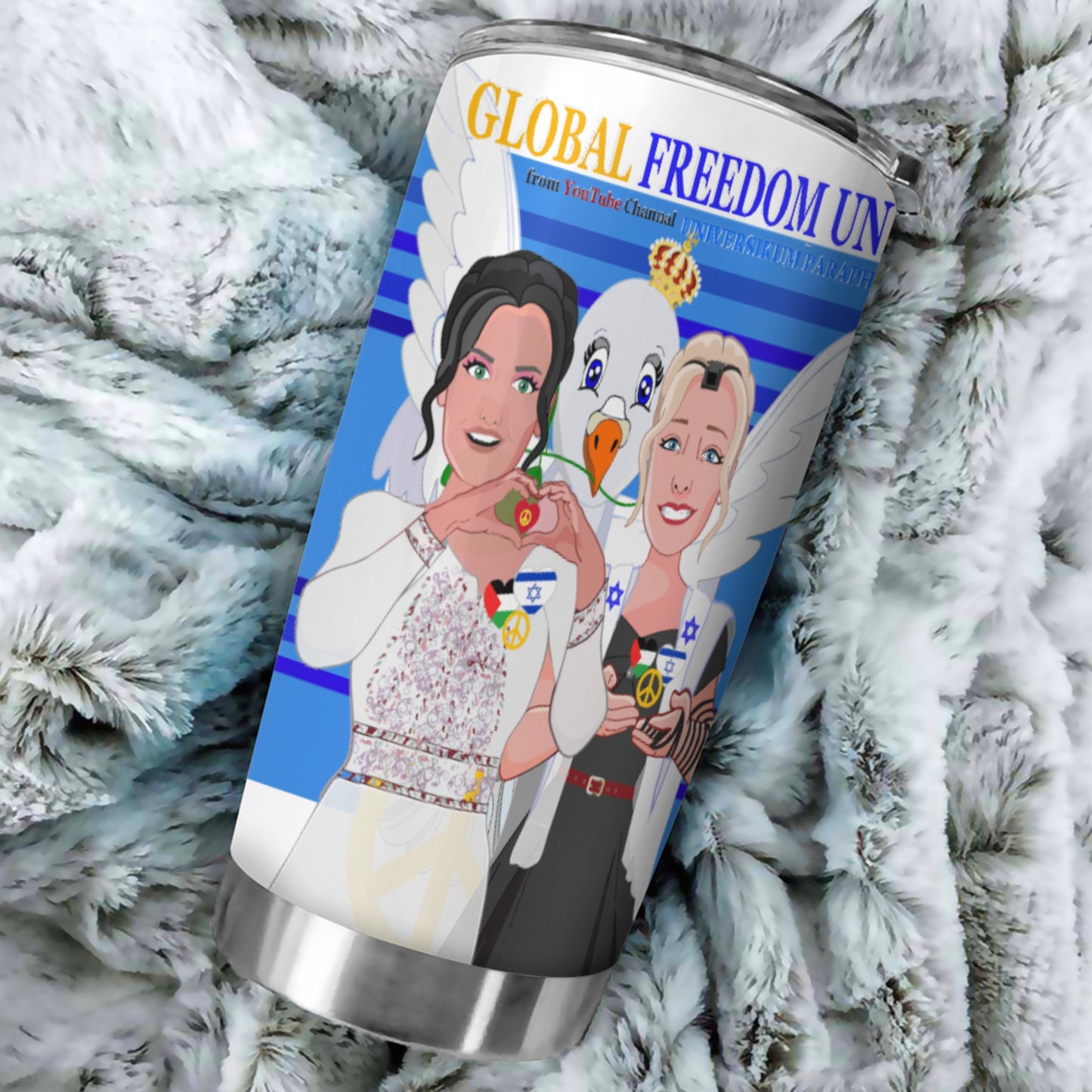 Tumbler Global Freedom United Women Palestina & Israel Deep Blue