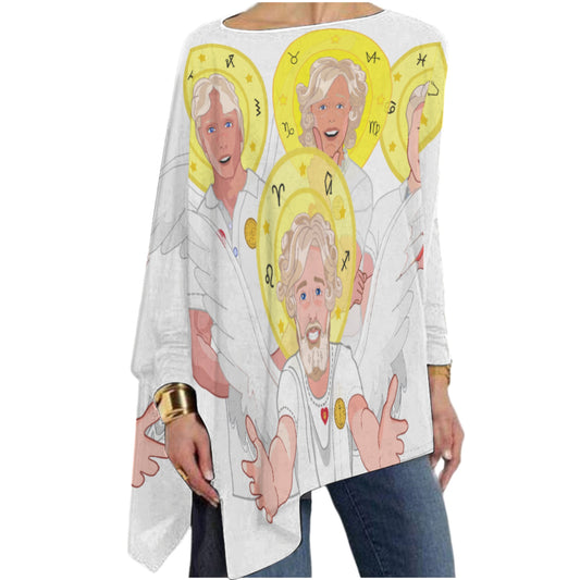 Pullover Long Sleeve T-shirt GLOBAL FREEDOM UNITED© Archangel Michael, Gabriel, Rafael & Uriel