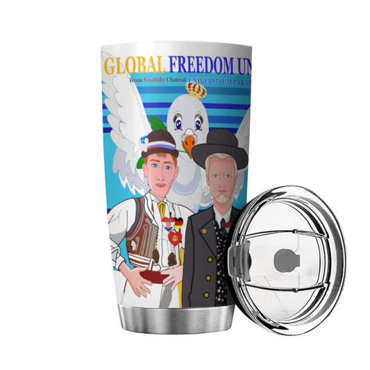 Tumbler GLOBAL FREEDOM UNITED© Men Croatia & Germany Blue