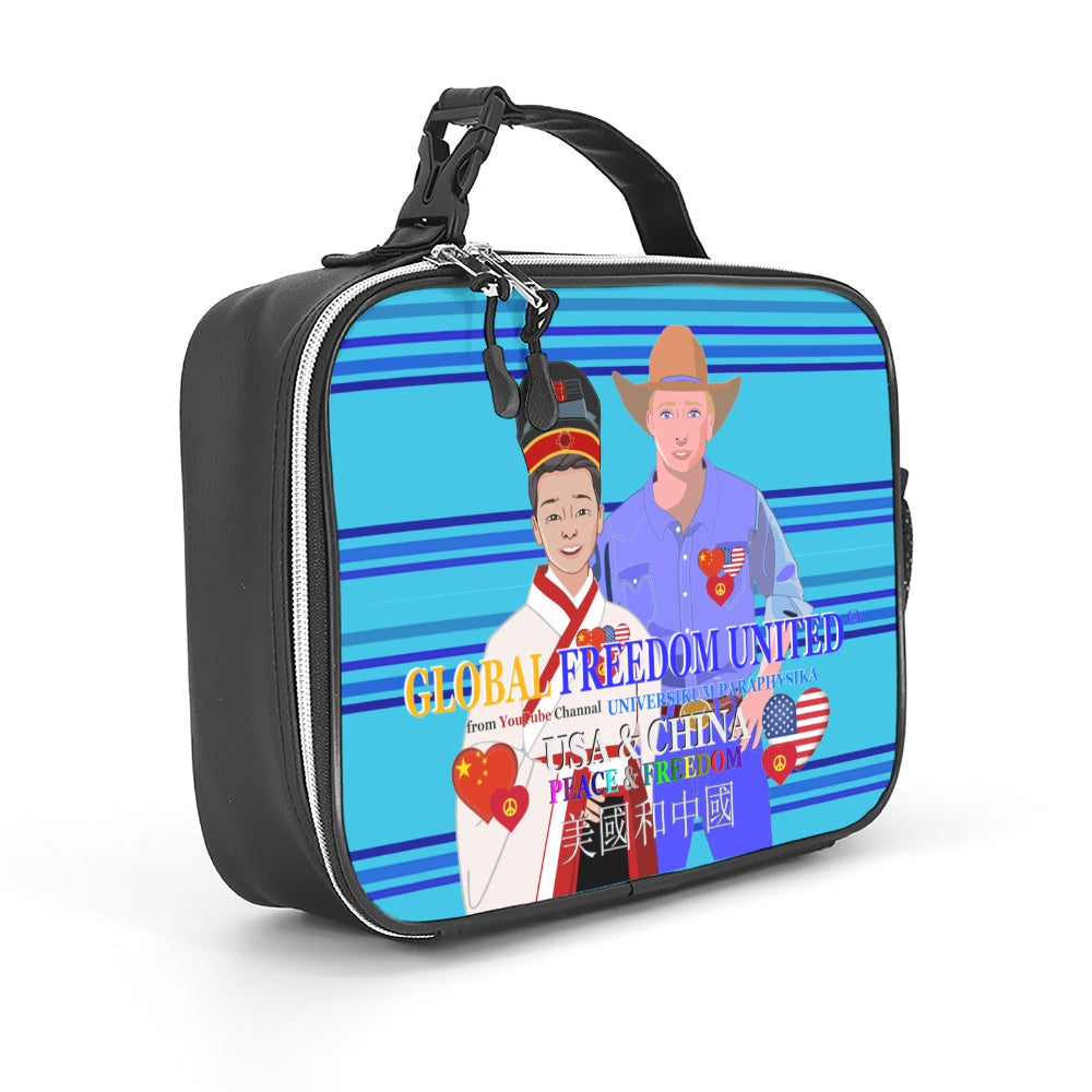 Laether Meal Back GLOBAL FREEDOM UNITED© Men China & USA Blue