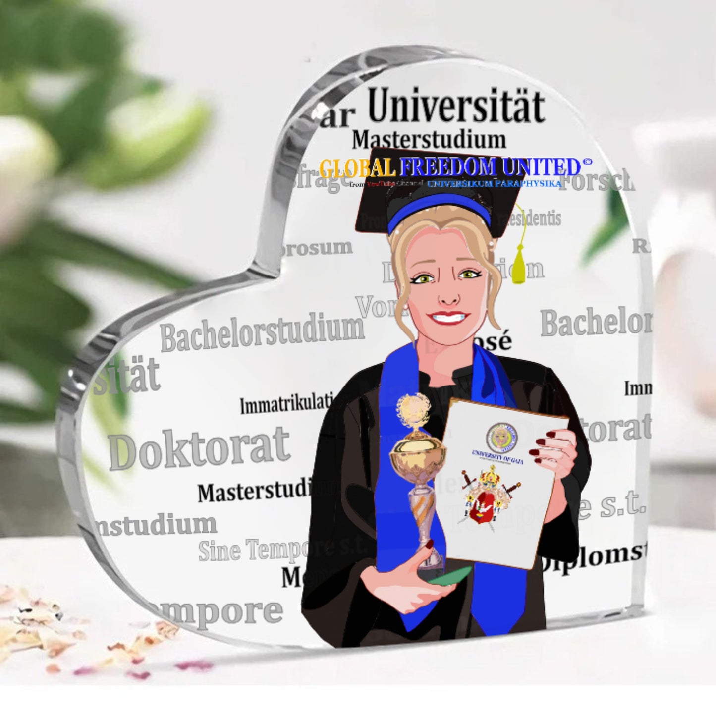 Acryl Heart Global Freedom United Student Girl Cooper Place Blond Hair 4