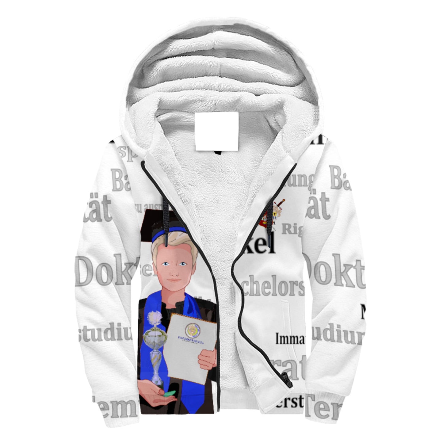 Plush Hoodie Global Freedom United Student Boy Silver Place Blond Hair 1