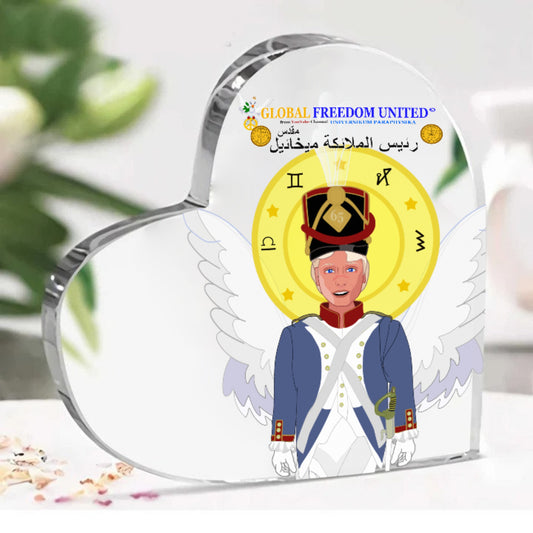 Acryl Heart Global Freedom United Archangel Michael Arabic V3