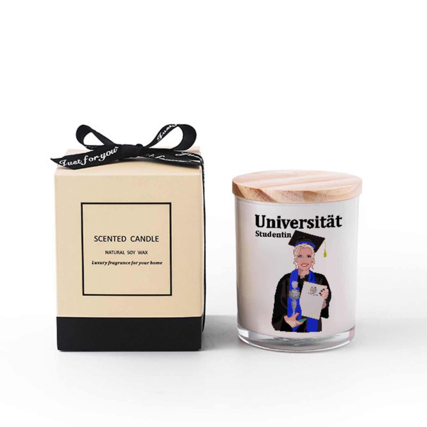 Scented Soy Candle  Global Freedom United Student Girl Silver Place Blond Hair 3