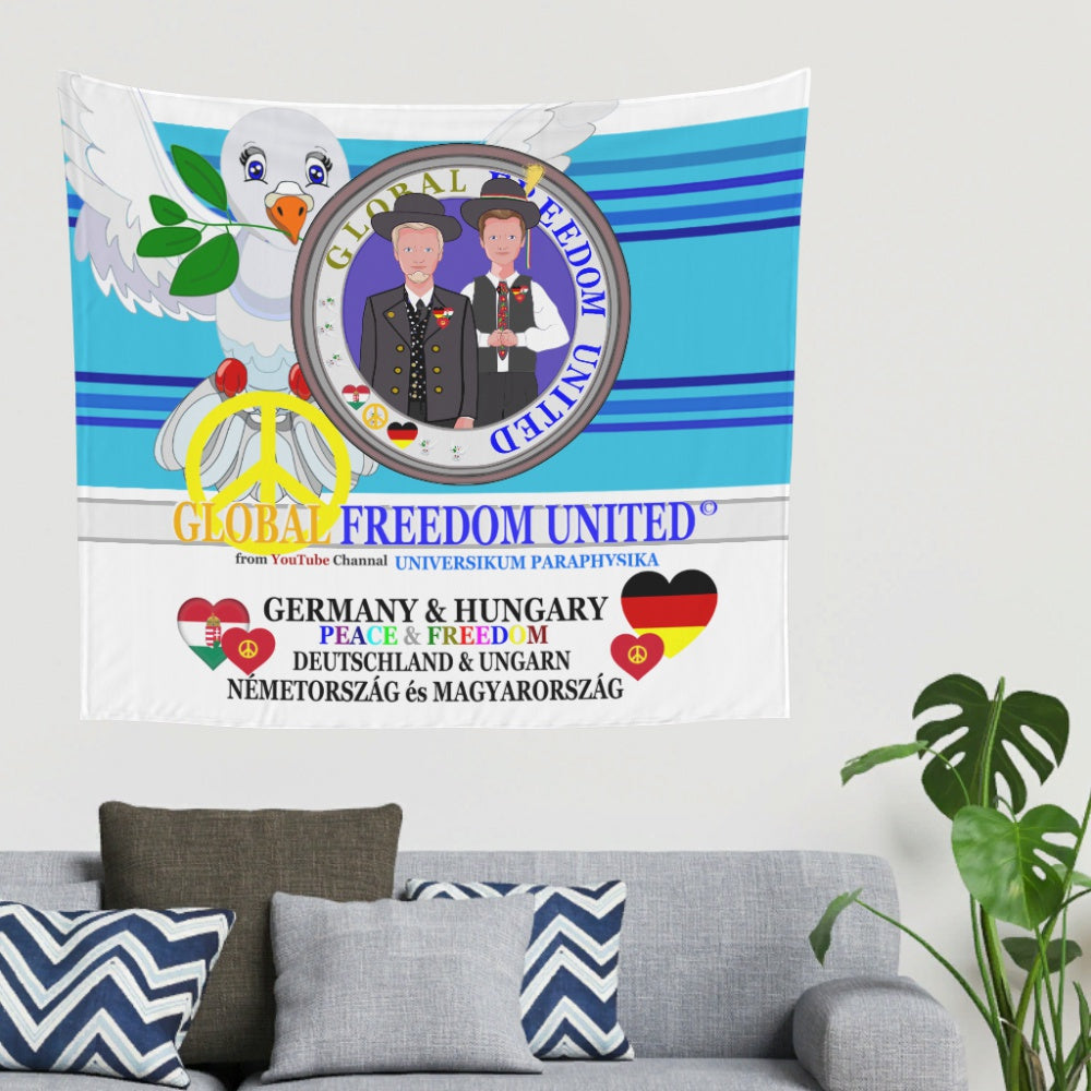 Tapestry Global Freedom United Men Hungary & Germany Old Peace Blue 2