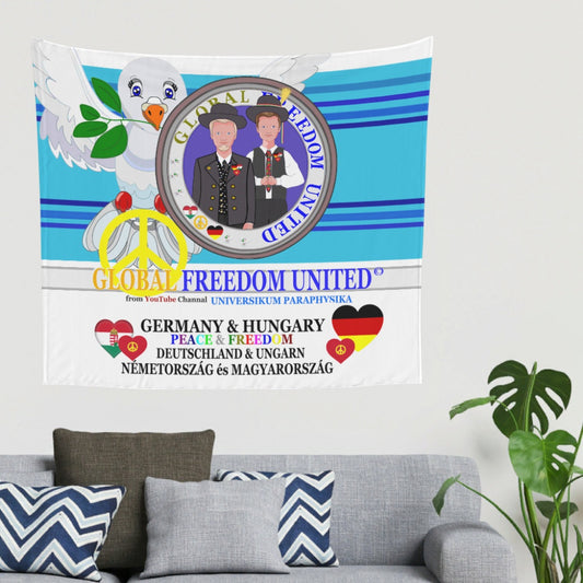 Tapestry Global Freedom United Men Hungary & Germany Old Peace Blue 2