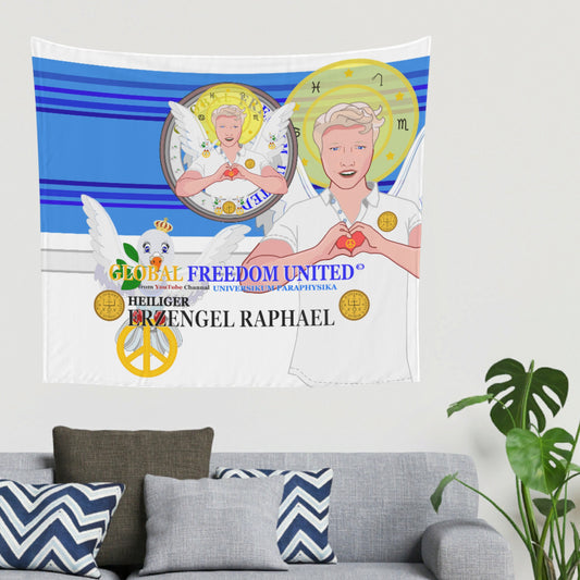 Tapestry Global Freedom United Archangel Raphael German Deep Blue