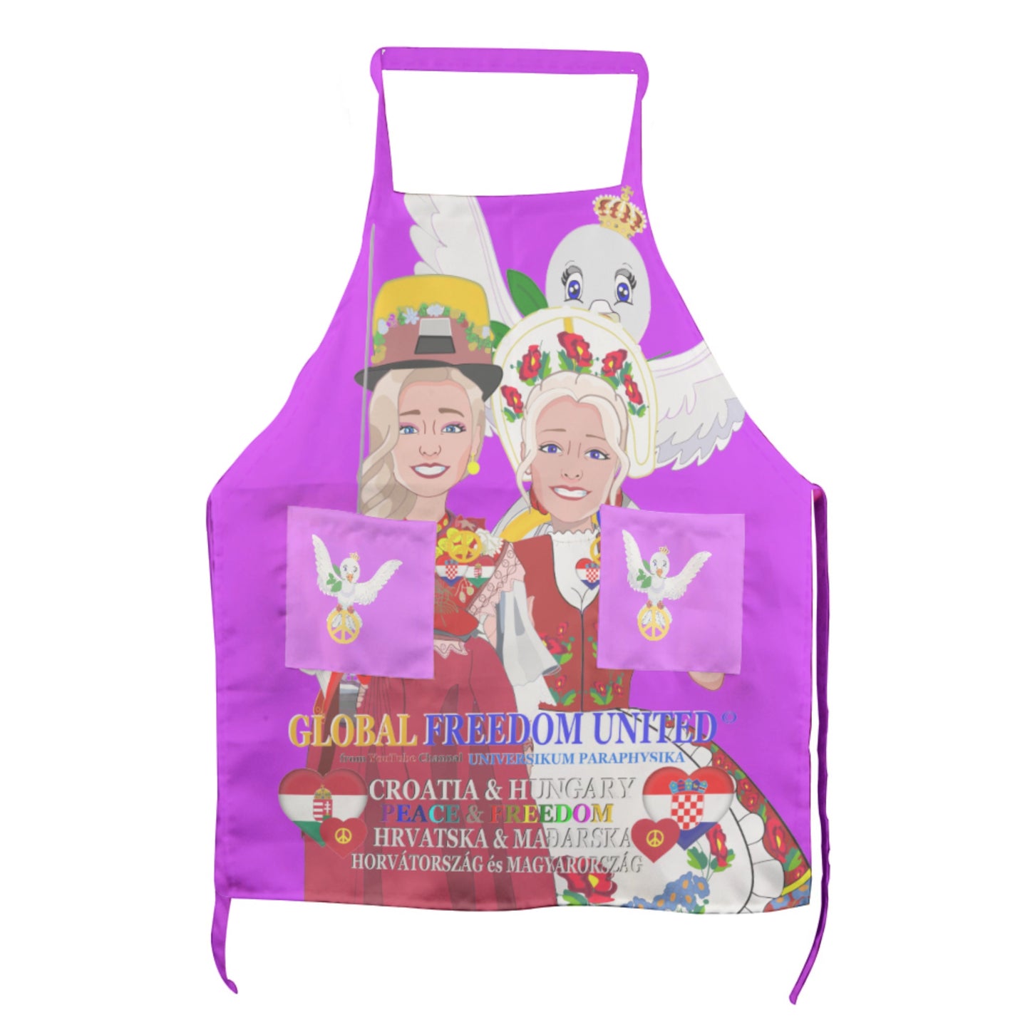Apron GLOBAL FREEDOM UNITED© Women Croatia & Hungary Lilac