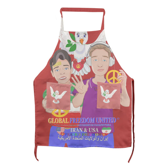 Apron GLOBAL FREEDOM UNITED© Men Iran & USA Red