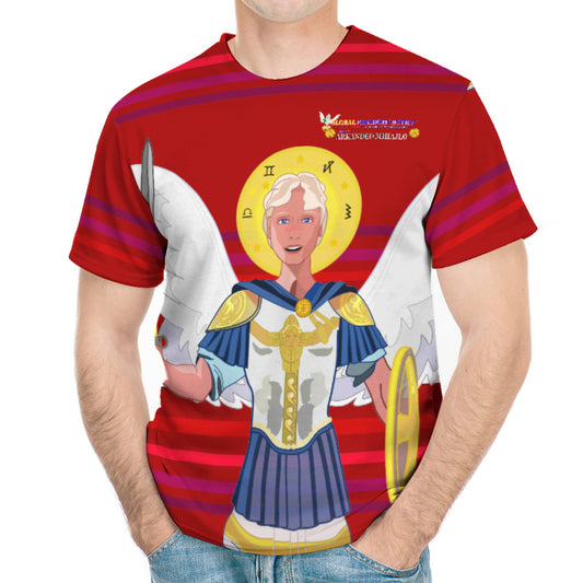Men´s T-shirt Global Freedom United Archangel Michael Croatia V1 Red