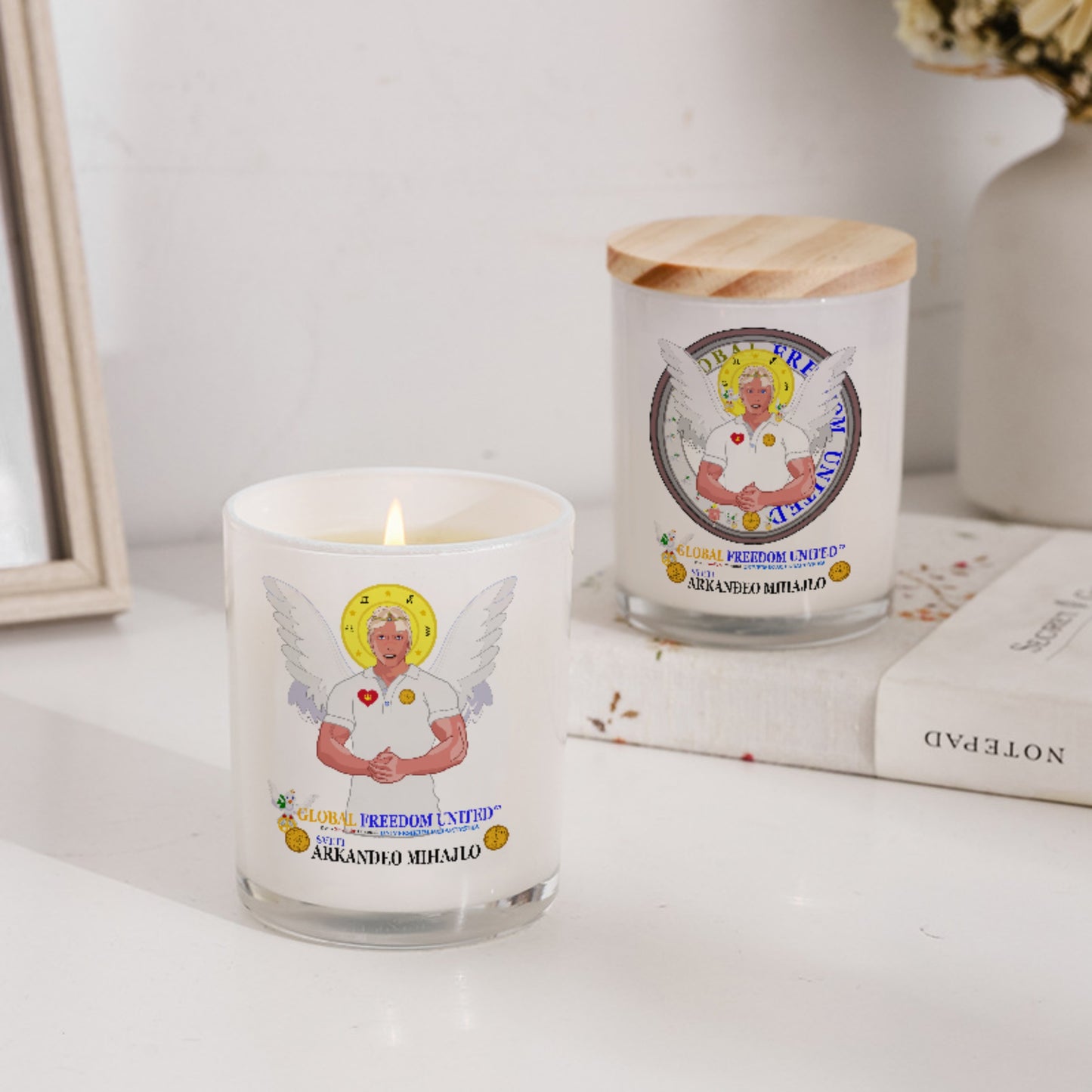 Scented Soy Candle Global Freedom United  Archangel Michael Croatia V2